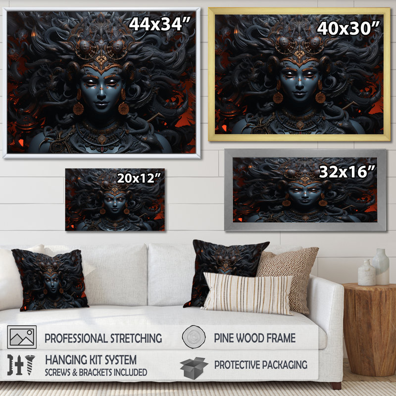 «Hinduism Indras God III», reproduction sur toile, Toile tendue, H 16 po x l 32 po x P 1 po