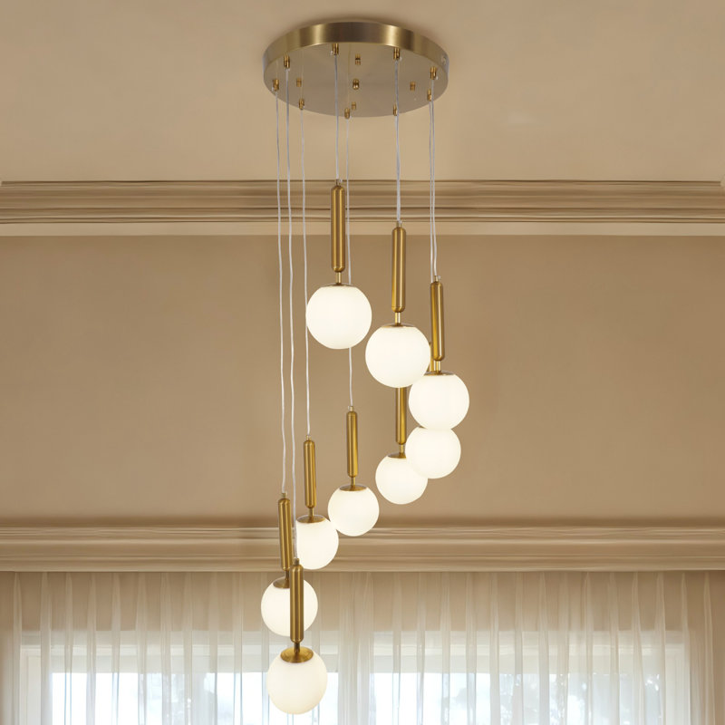 9 - Light Modern Dimmable Cluster Chandelier