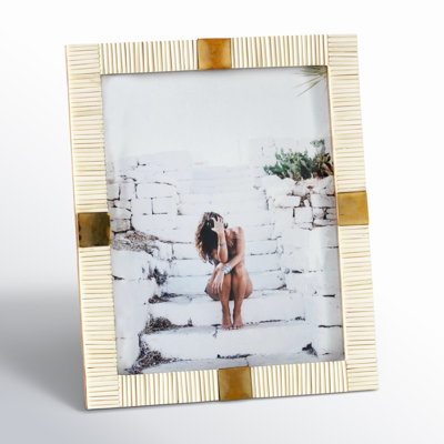 Yessenia Beige Bone Embossed Picture Frame
