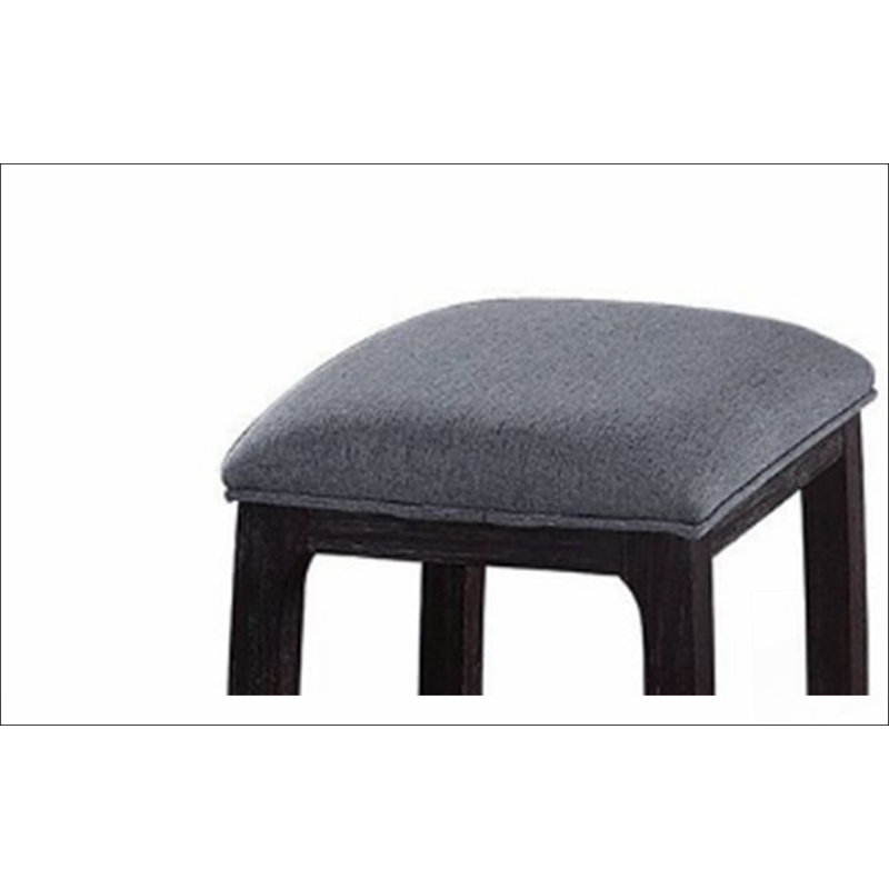 Fabric & Weathered Espresso Counter Height Stool