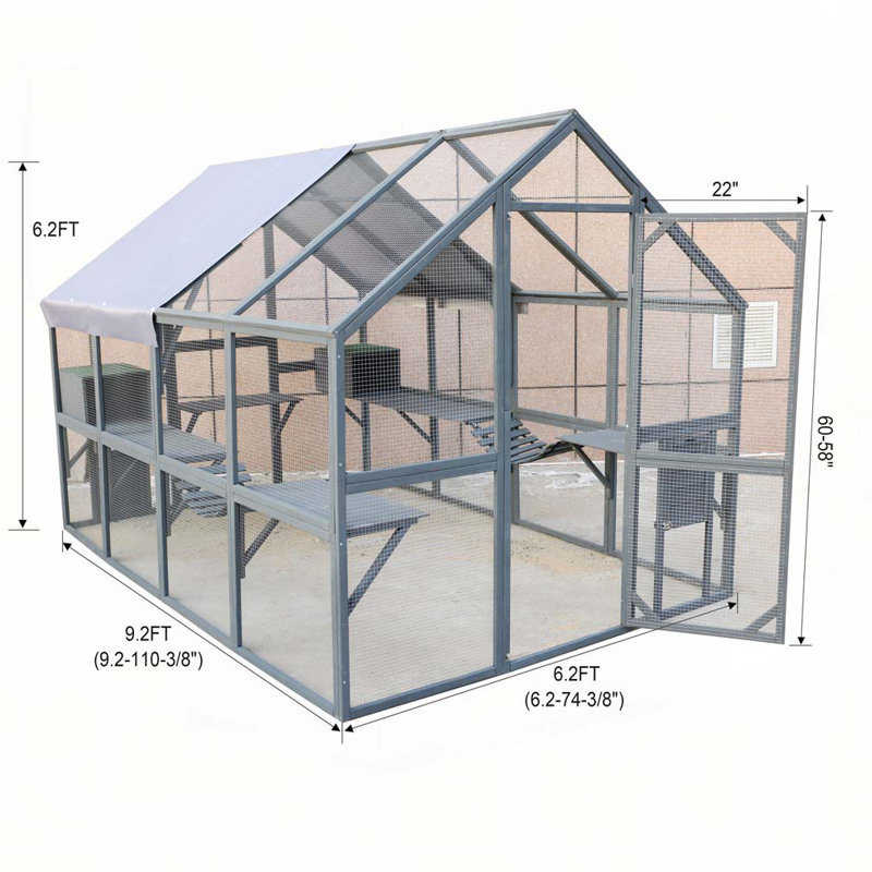 Grande maison pour chat en bois Cat Run