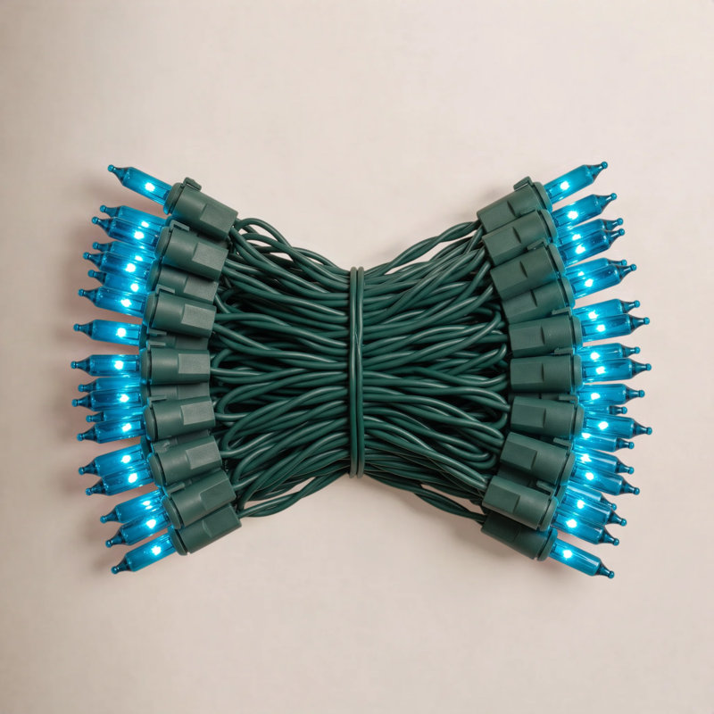 Mini Christmas String Lights, 23' L, Purple