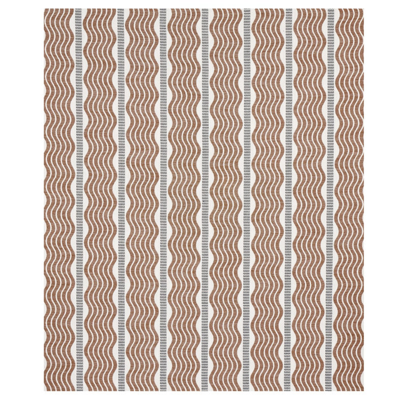 Tissu à rayures Sina, Marron