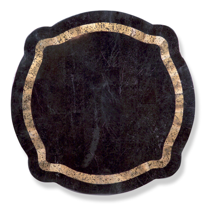 Montero Fossil Stone Drum Side Table