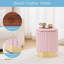 Repose-pieds rond en velours avec rangement-1416468469