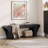 59" Black Upholstered Entryway Bench