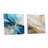 Blue And White Glacier Charm II - Abstract Shapes Acrylic Wall Art Glass Set Of 2-103921343