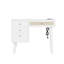 Coiffeuse 39 po avec tabouret - blanc, 4 tiroirs, bohème rétro, prise de charge et fonction de tiroir de rangement blanc stable-1069637965