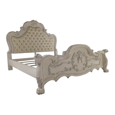 Krya Vegan Leather Standard Bed in White