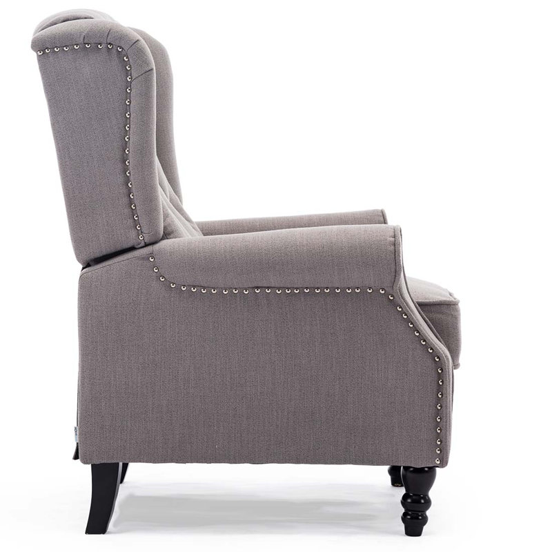 Conatser 78cm Wide Wing Chair Recliner, Marl Grey