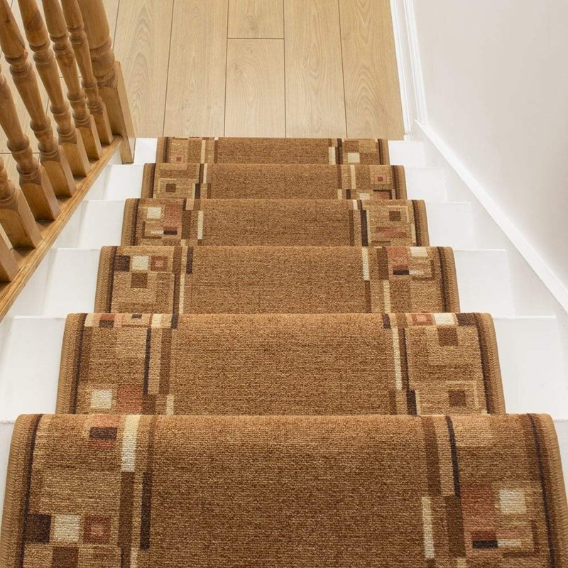 Stair Runner Alkmaar Indoor Area Rug, Runner Brown x 450cm