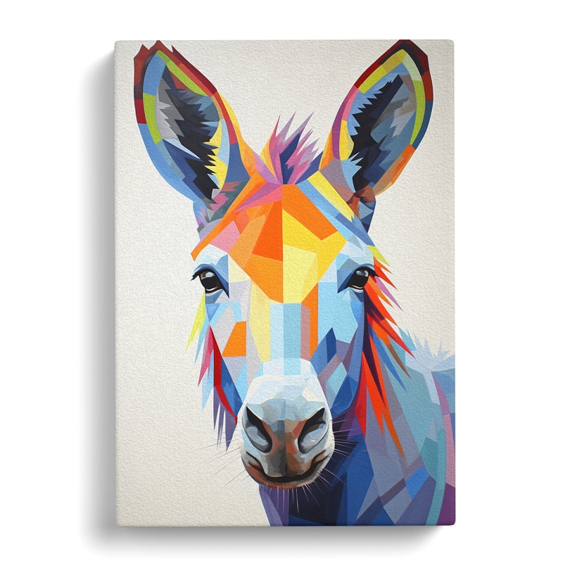 Donkey Geometric No.2 - No Frame Print, 76cm H x 50cm W x 3cm D