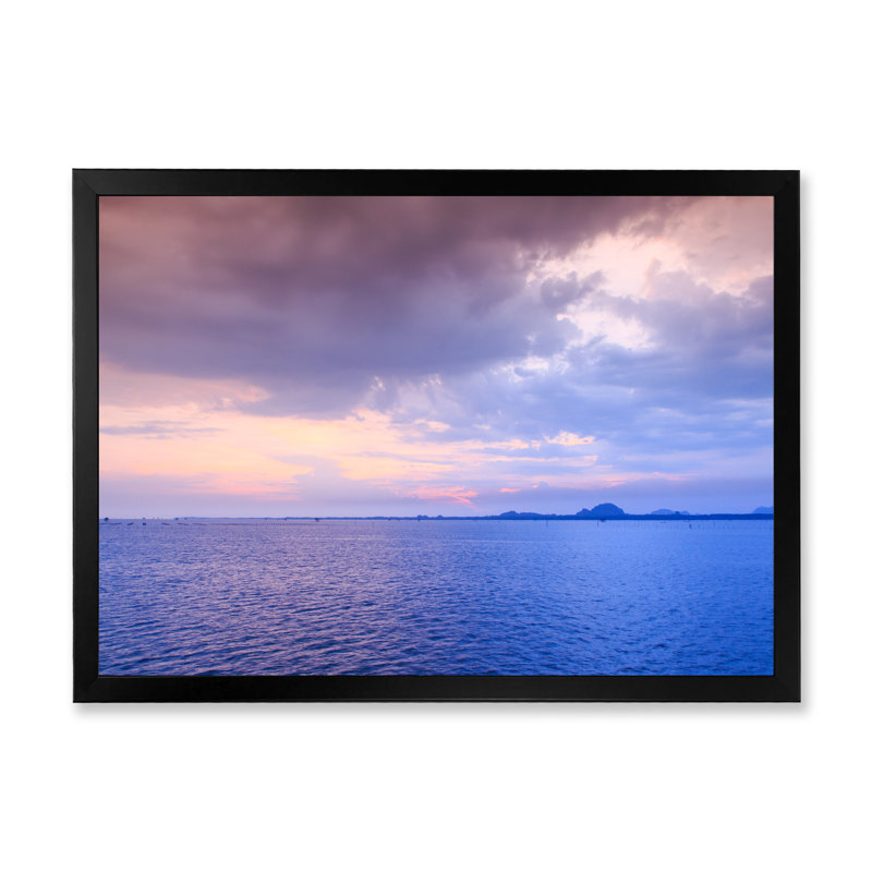 «Panoramic Cloud and Sky At Sunset V», reproduction sur toile, Cadre d'angle fermé noir, H 8 po x l 12 po x P 1 po