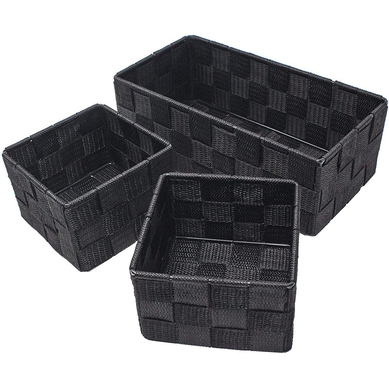 Clay Roberts Fabric Decorative Basket, Black