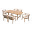 Ensemble repas 7 pièces avec table extensible et coussins Riehlin