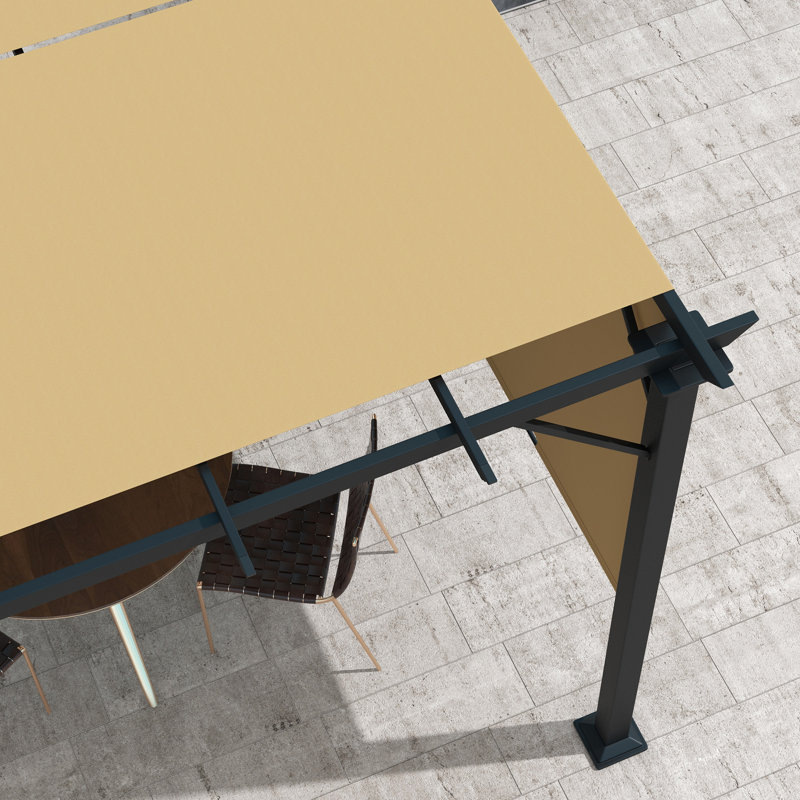Pergola en acier l 10 pi x P 10 pi, Brun