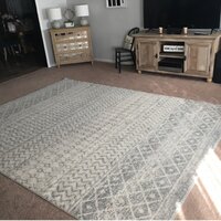 Kenmore Geometric Light Gray/Gray/White Area Rug AllModern Rug Size: Rectangle 7'10 x 10'3