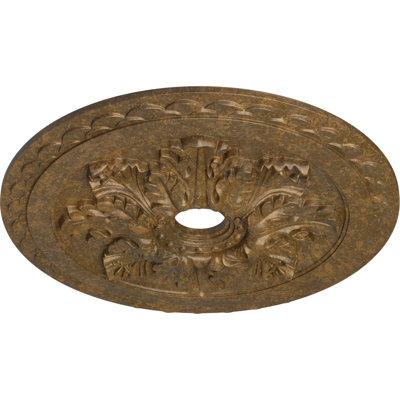 Endurathane Bordeaux Deluxe Ceiling Medallion, 23 5/8"OD x 3"ID x 2"P (Fits Canopies up to 4"), Hand-Painted Rubbed Bronze Finish