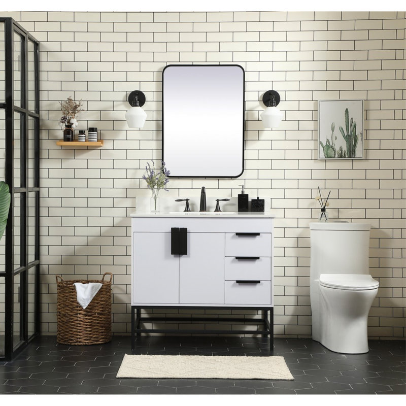 Ensemble de meuble-lavabo simple 36 po Eugene, blanc
