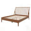 Lit plateforme en bois de bambou massif avec tête de lit haute de style moderne Mid-Century, sans sommier tapissier-418477412-418477413