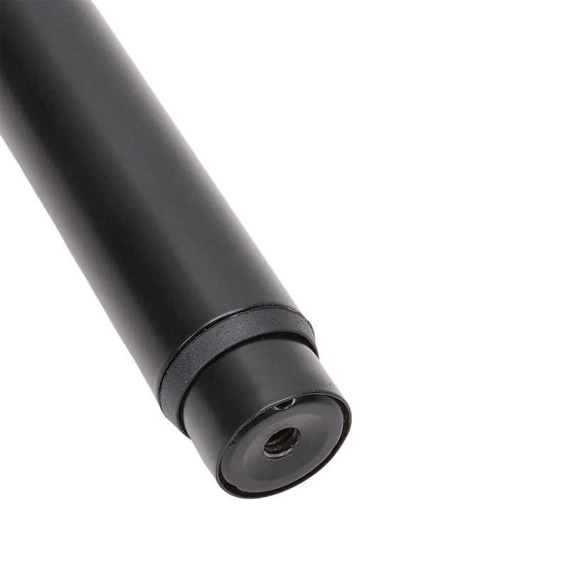 Black Aluminium Alloy, Resin Adjustable 3cm Bay Window Single Curtain Rod, 5.5cm H x 427cm W x 3cm D