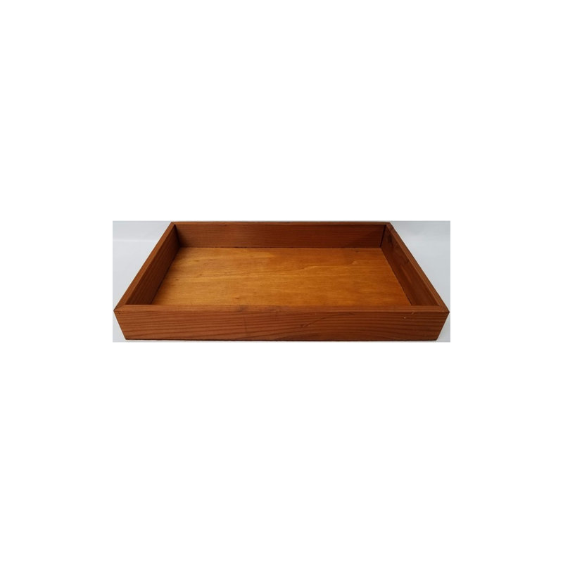 Plateau de service rectangulaire en bois Athlone, H 1,5 po x l 12 po x p 6,75 po, Brun