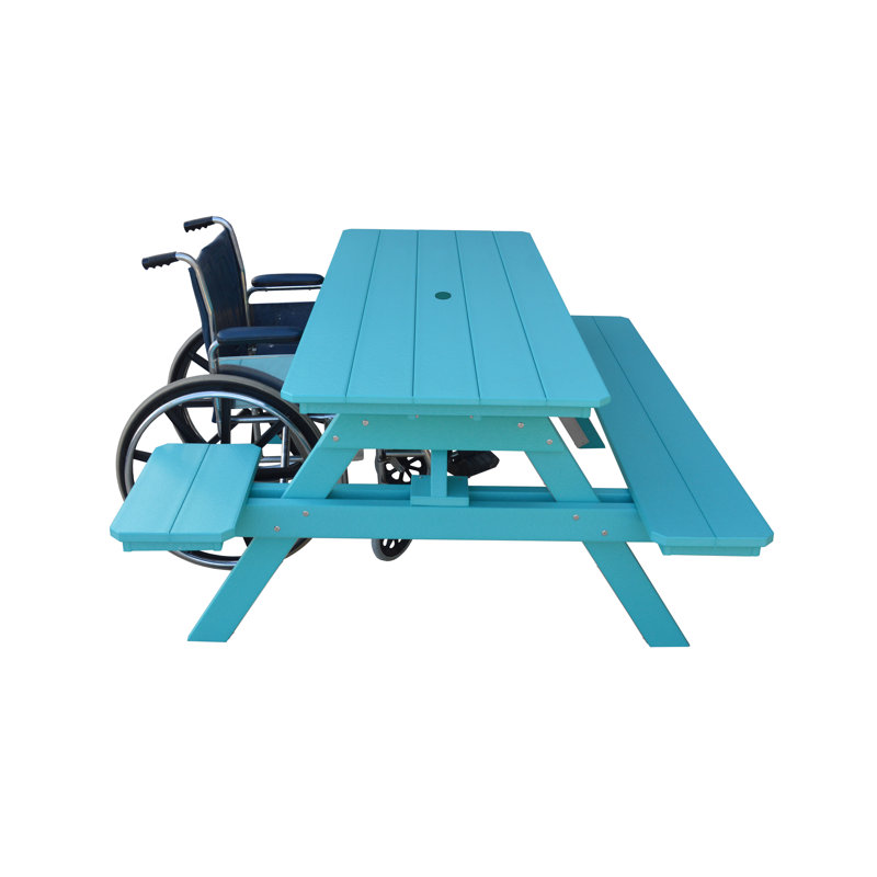 Table de pique-nique Azor, Bleu Aruba