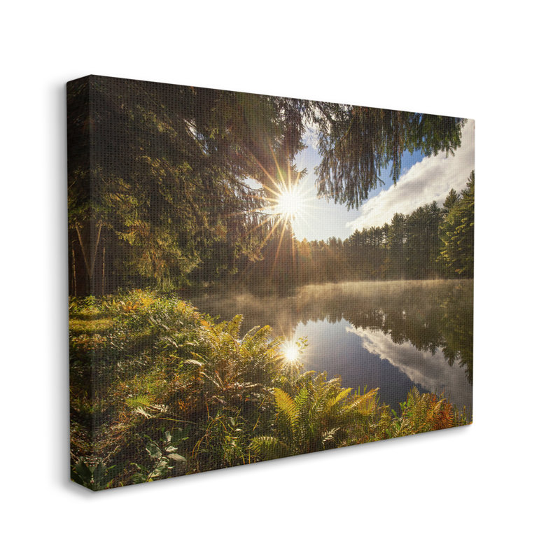 «Stupell Industries Lake Nature Landscape», art mural sur toile par Patrick Zephyr, H 16 po x l 20 po x P 1,5 po