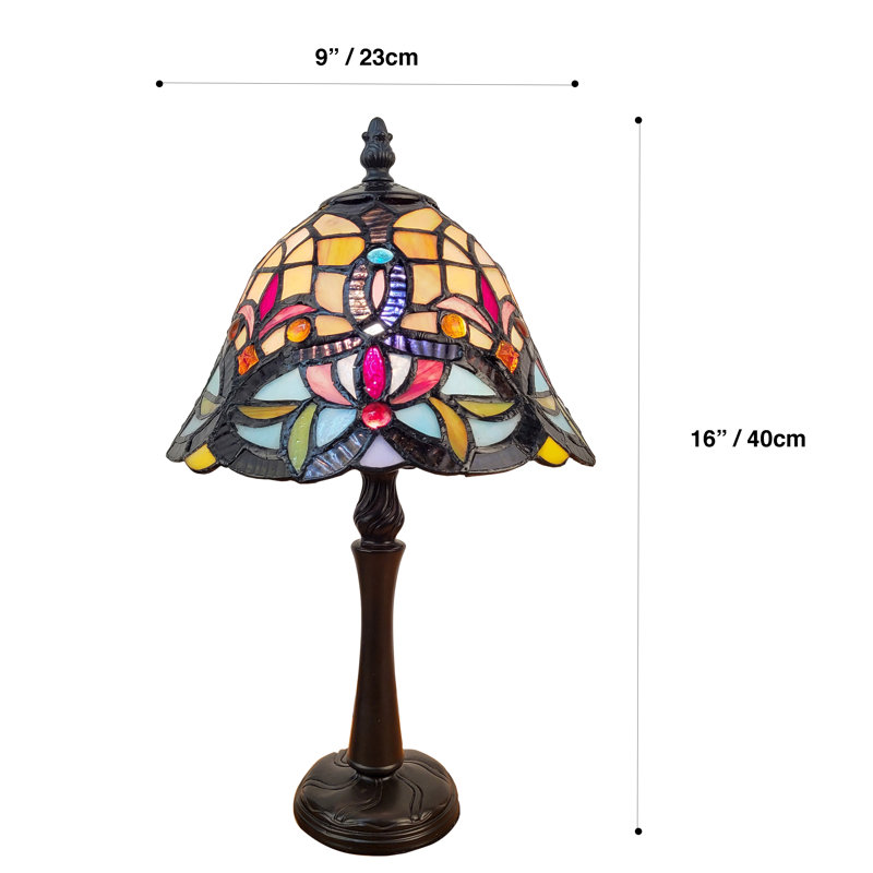  Lampe de table noire 16 po