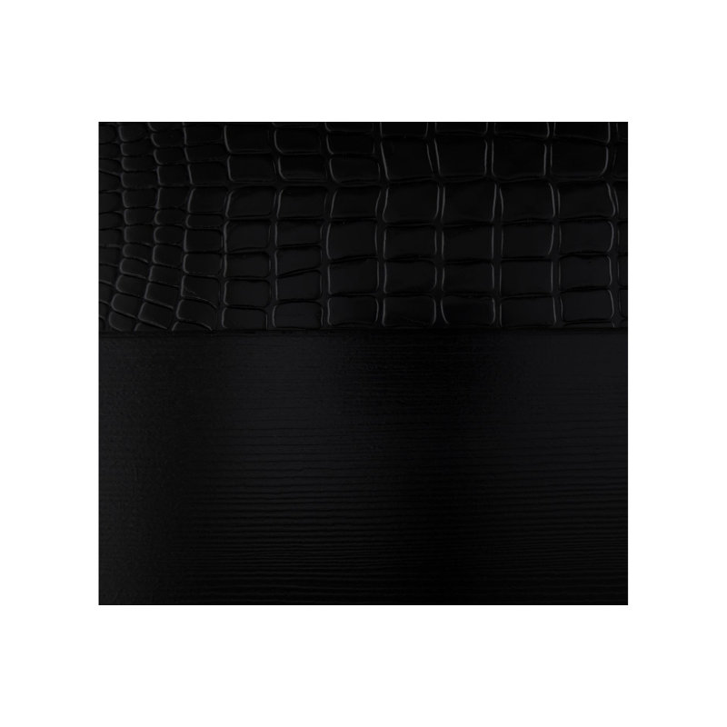 Guylain 3-2_Kanya Leather LED Panel Bedroom Set, Black, King
