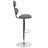 Norberg Contemporary Vinyl Adjustable Height Barstool with Ellipse Back and Chrome Base-989678889