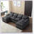 Large Chenille Fabric U-Shape Sectional Sofa-1433264275