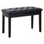 Chaise de piano noire avec coussin en similicuir et fabrication en bois pour le support du revêtement du siège duo
