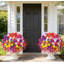 Artificial Fake Flowers For Outdoor, 12PCS Realistic Fake Outdoor Flowers Plants, UV Resistant Silk Faux Flower For Outside Front Door Porch Planters Patio Yard Garden