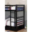 Lit superposé simple transitionnel simple au-dessus de simple avec deux tiroirs pour rangement sous le lit et échelle attachée gris-1912127988