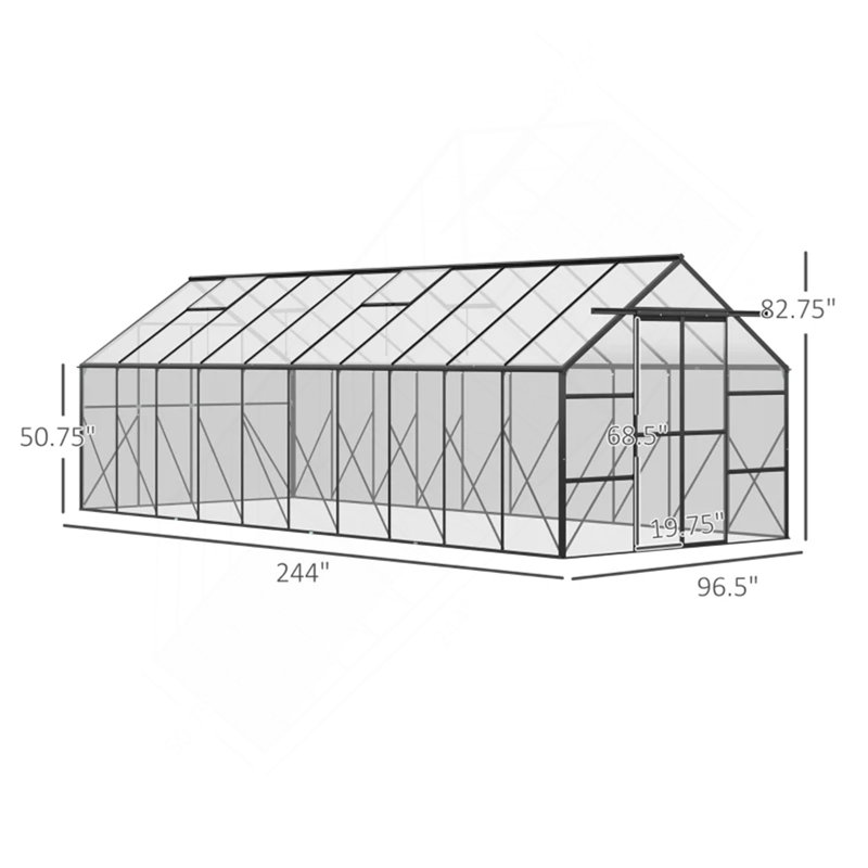 Practical Greenhouse,Spacious Walk-in Garden Greenhouse