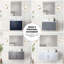 Ensemble de meuble-lavabo avec robinet et miroir DEL-742312864-742312892
