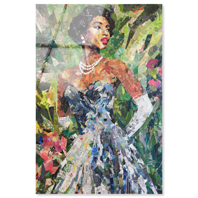 «Paper Girl II», reproduction acrylique sur toile par Art Remedy, prêt à accrocher, 10 x 15
