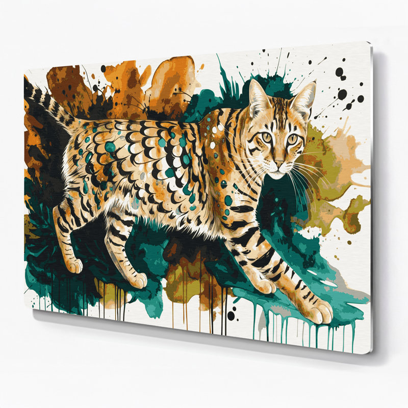 Art mural en métal «Big Cats», H 11 po x l 14 po