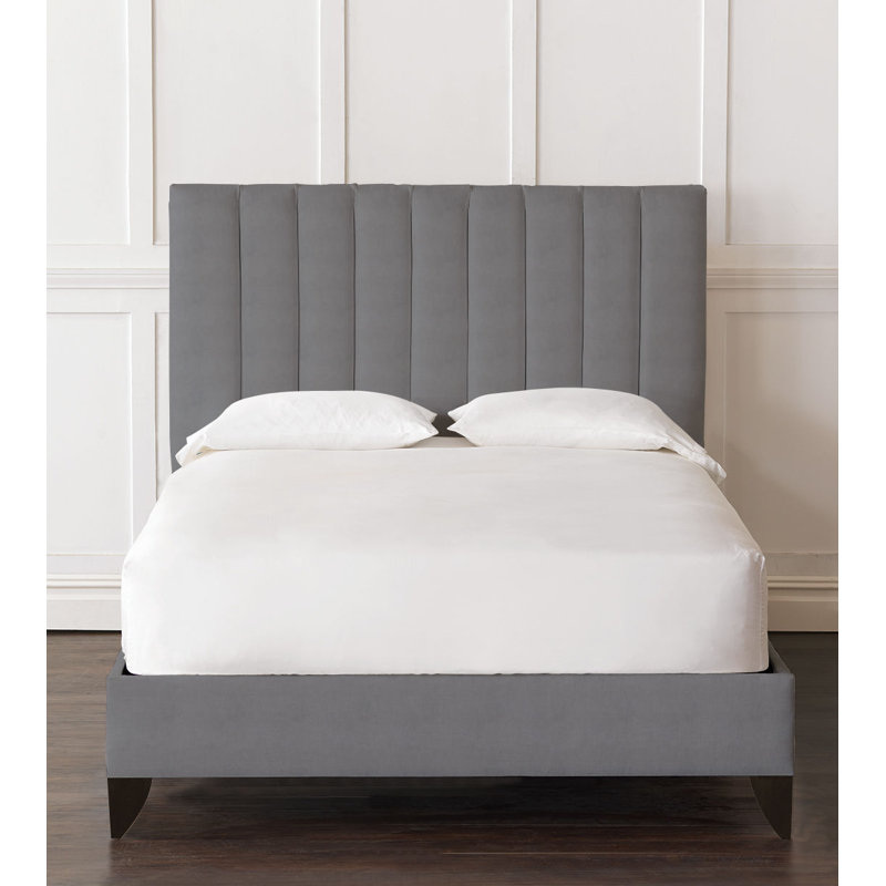 Kyler Velvet Bed, Gray, King