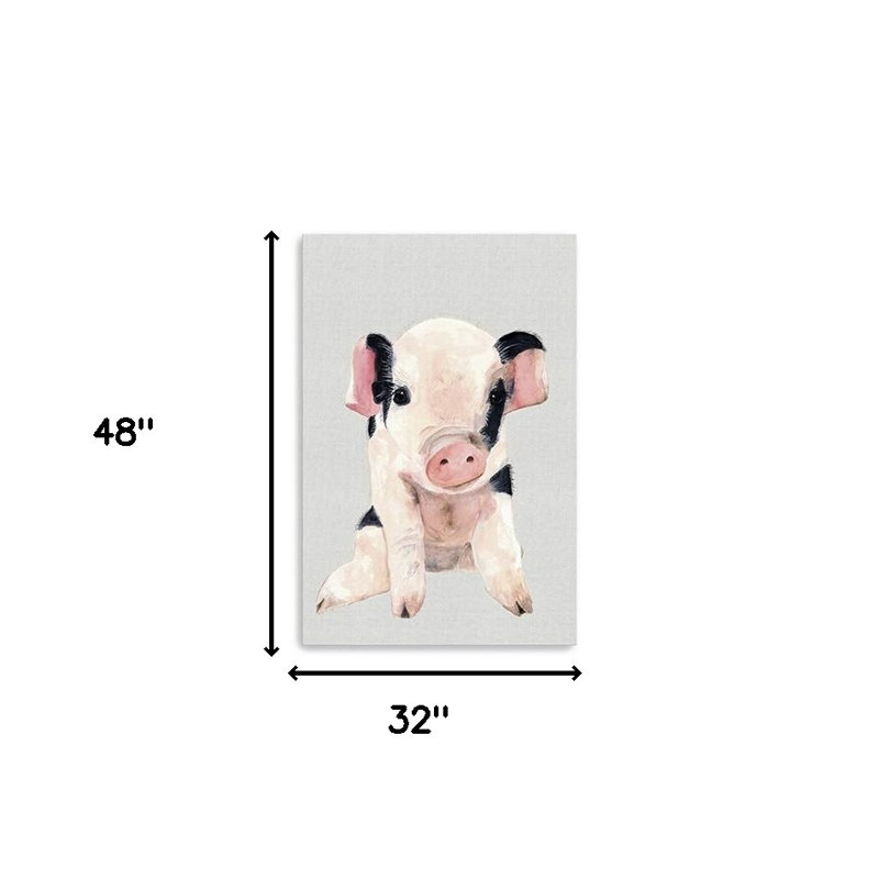Mignon porcelet rose, impression sans cadre