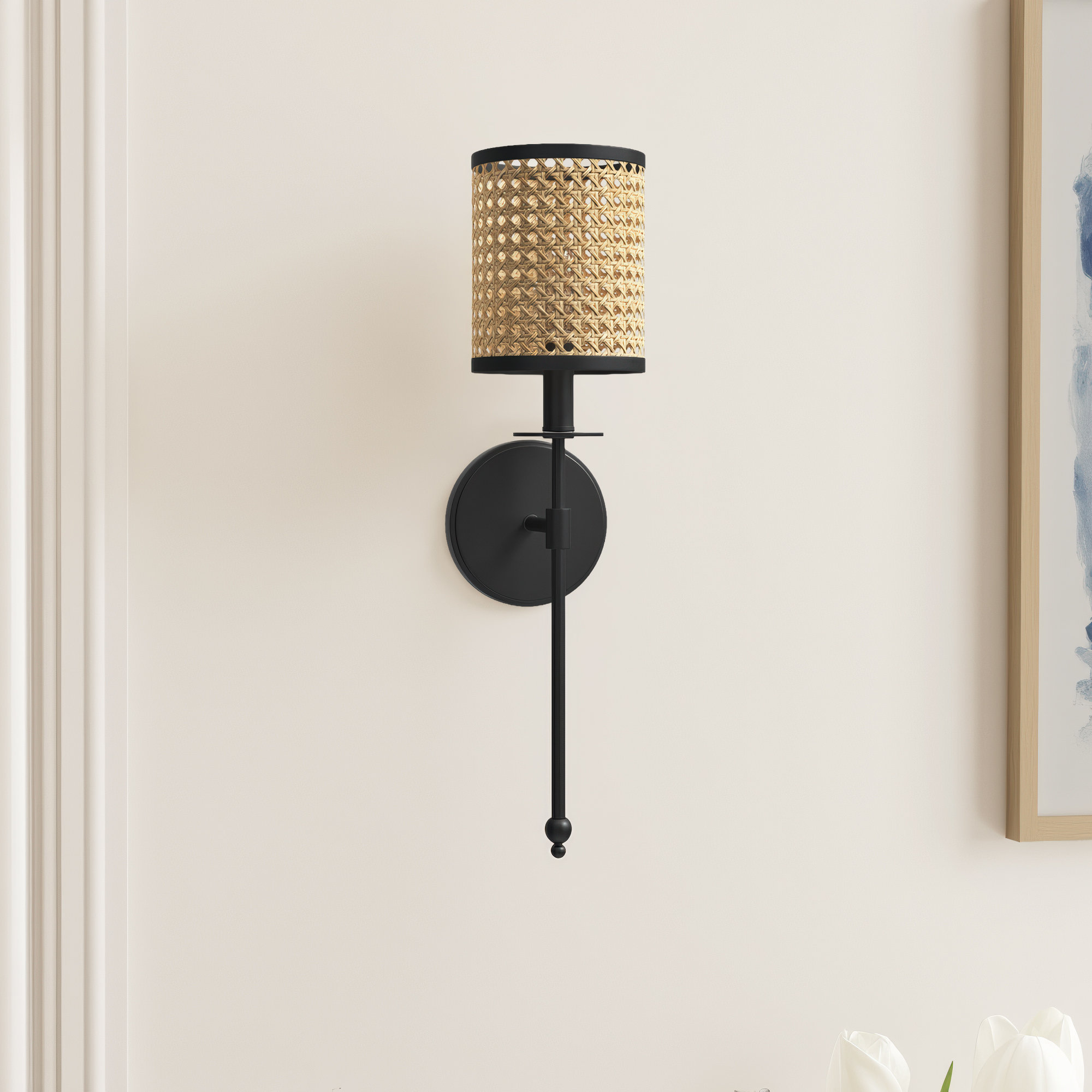 Drax Single Light Steel Dimmable Wall Sconces