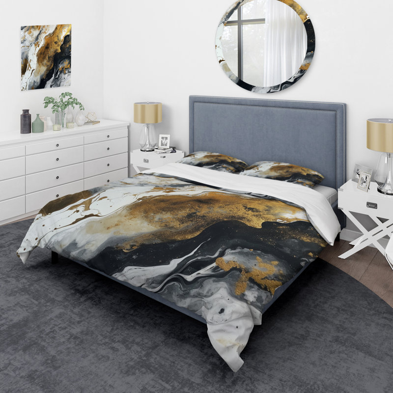 Ensemble de housse de couette en microfibre / polyester, Housse de couette pour très grand lit et 2 très