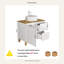 Meuble-lavabo mural blanc 31,5 po avec comptoir en bois naturel, lavabo vasque rond