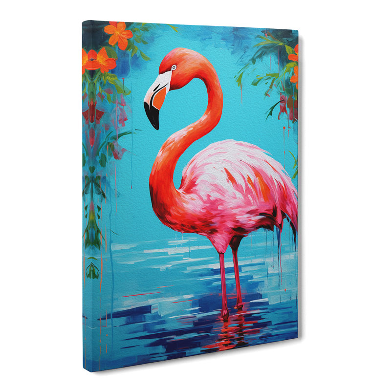 Flamingo Pop - Print, 60cm H x 40cm W x 3cm D