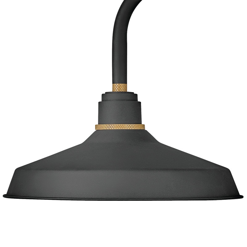 Foundry Wall Mount Outdoor Barn Light, 15.25" H x 16" W x 26" D, Textured Black