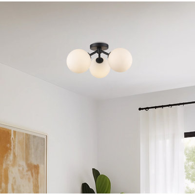 Brumback Glass Semi Flush Mount