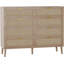 Commode 8 tiroirs en rotin, commode moderne Mid-Century avec poignées pour placard, commode en rotin pour chambre à coucher, commode en bois pour chambre à coucher, salon, chêne