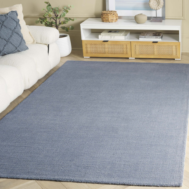 Laine abstraite touffetée à la main; Tapis d'intérieur en coton, Rectangle 4pi x 6 pi