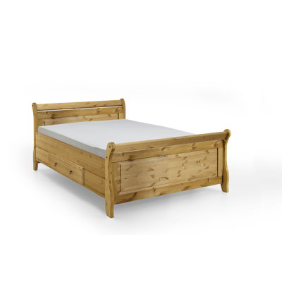 Eva Solid Wood Lift Up Storage Ottoman Bed